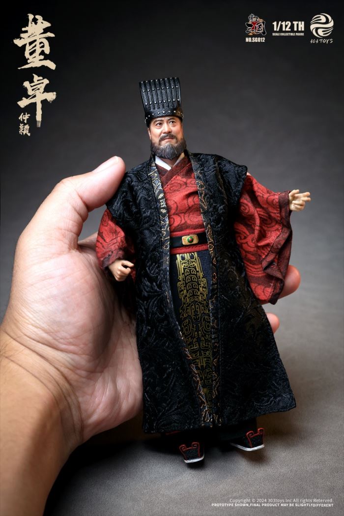 Three Kingdoms - General Lu Bu / Shameful Diao Chan / Dong Zhuo the Marquis of Mei / Taishi Dong Zhuo 1/12