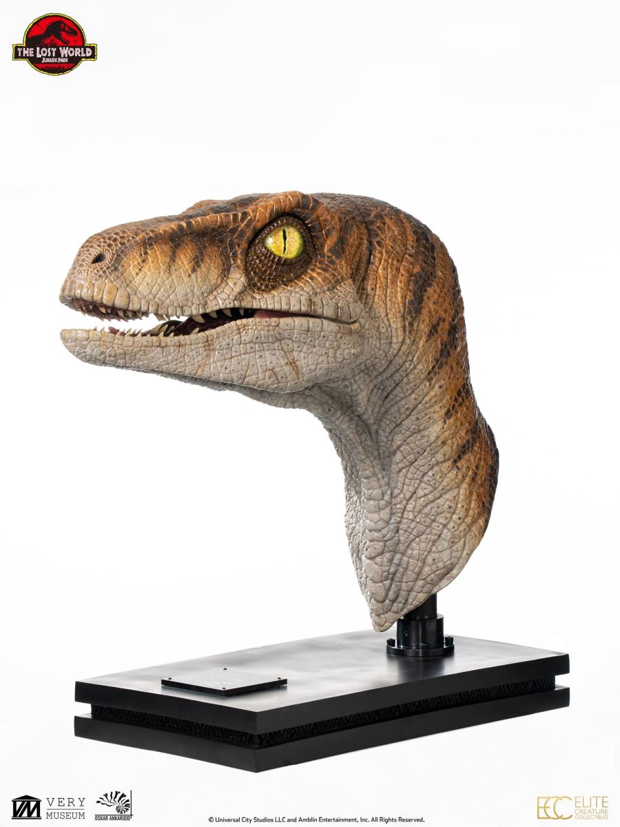 Male Velociraptor Life Size Bust (Jurassic Park : The Lost World)