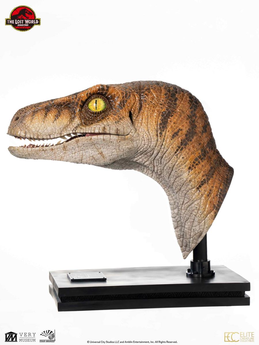 Male Velociraptor Life Size Bust (Jurassic Park : The Lost World)