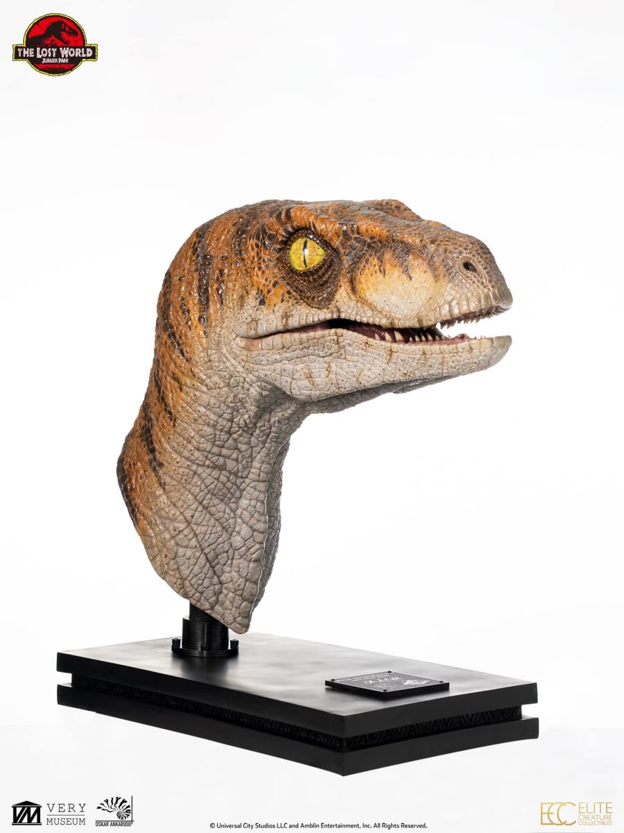 Male Velociraptor Life Size Bust (Jurassic Park : The Lost World)