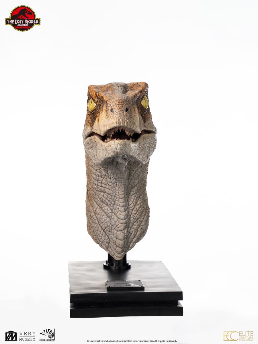 Male Velociraptor Life Size Bust (Jurassic Park : The Lost World)