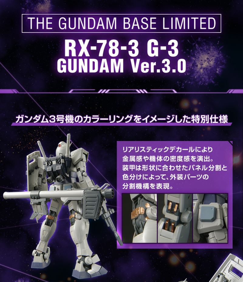 MG 1/100 RX-78-3 G-3 Gundam Ver.3.0