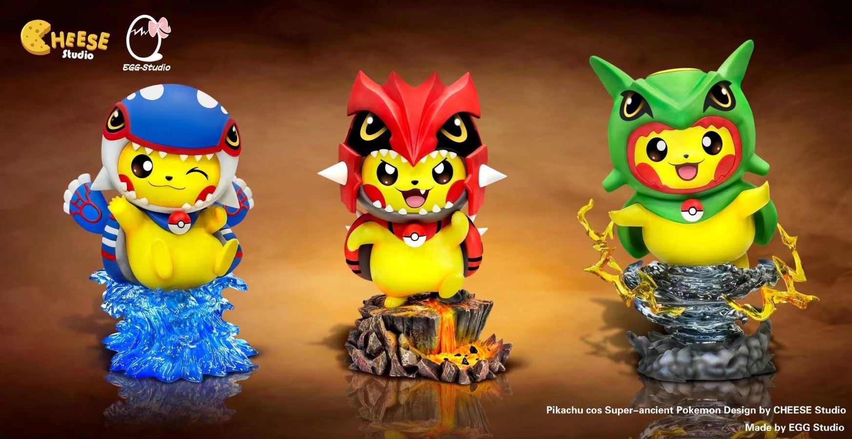 Pika Groudon & Pika Kyogre & Pika Rayquaza - Pokemon