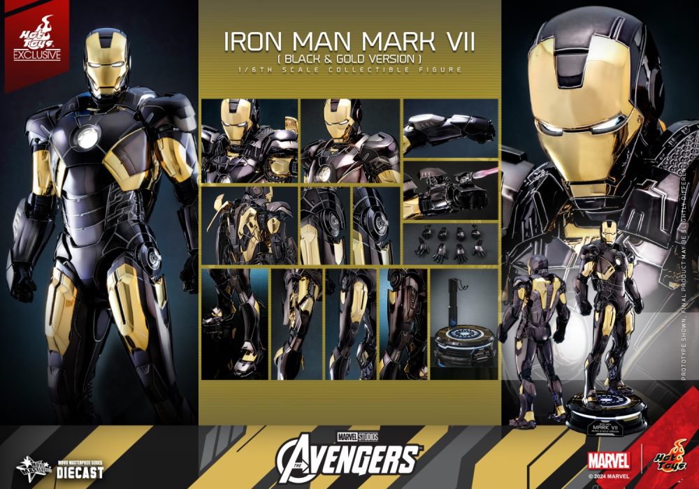 Iron Man Mark 7 (Black and Gold Electroplating Color Version) 1/6
