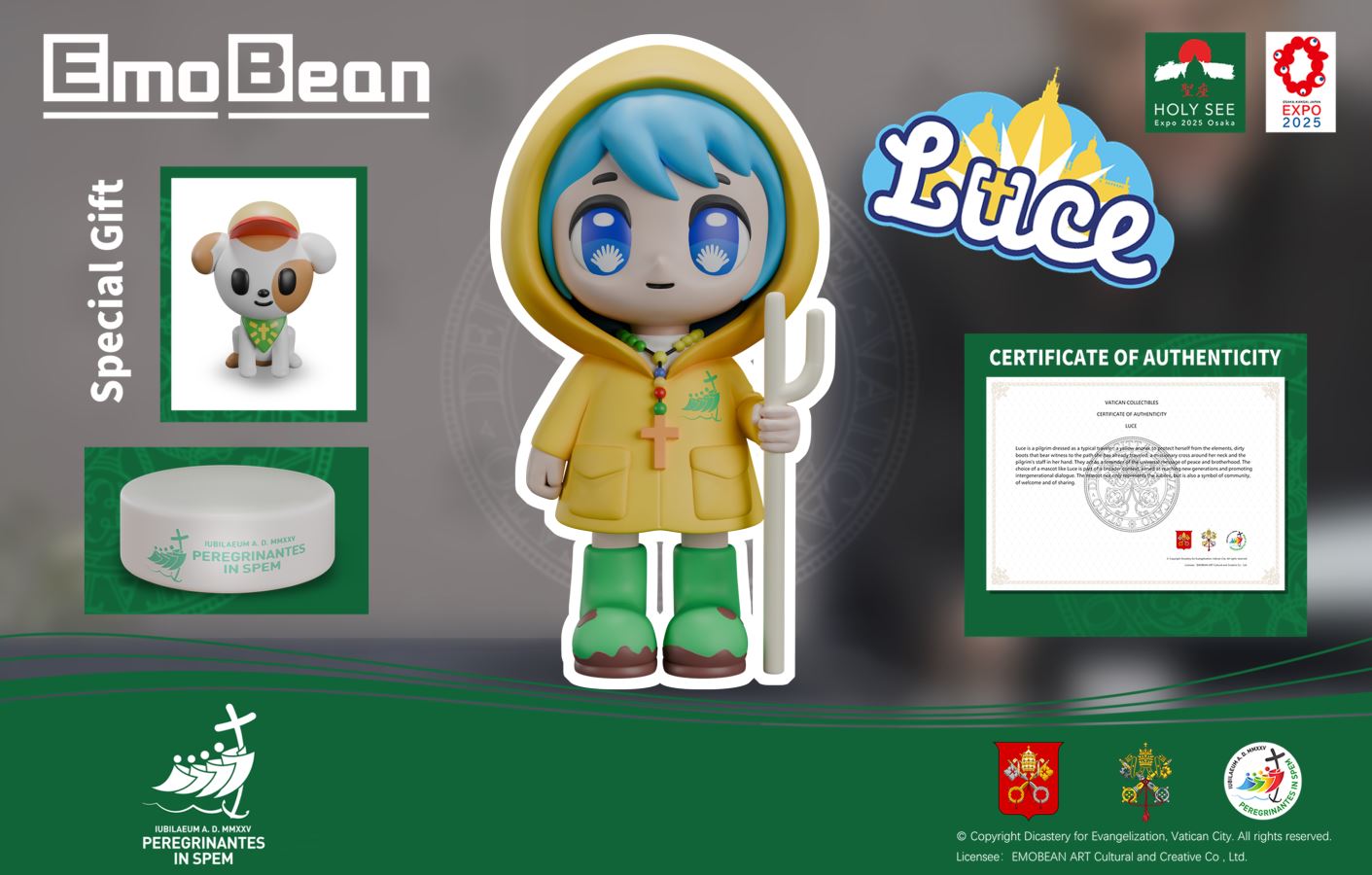 Mascot for Expo 2025: Vatican Doll LUCE
