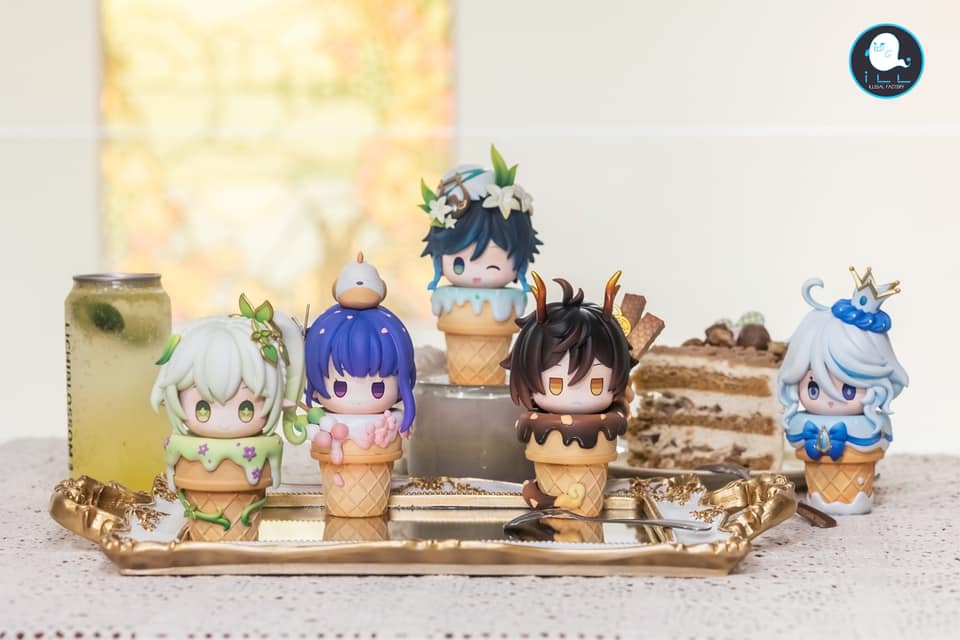 Genshin's Ice Cream ~ Zhongli, Furina, Nahida, Raiden Shogun & Venti