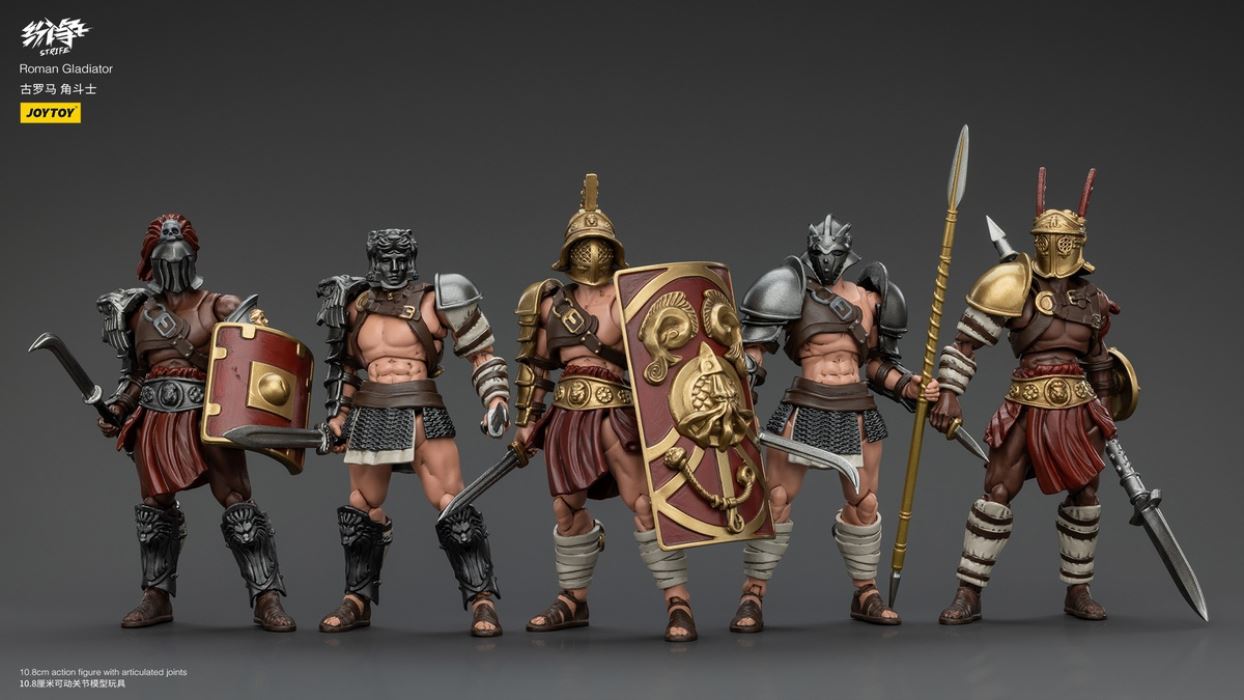Dispute Roman Gladiator - Scythe/Sickle/Griffin/Fish Helmet/Heavy Armored Gladiator 1/18