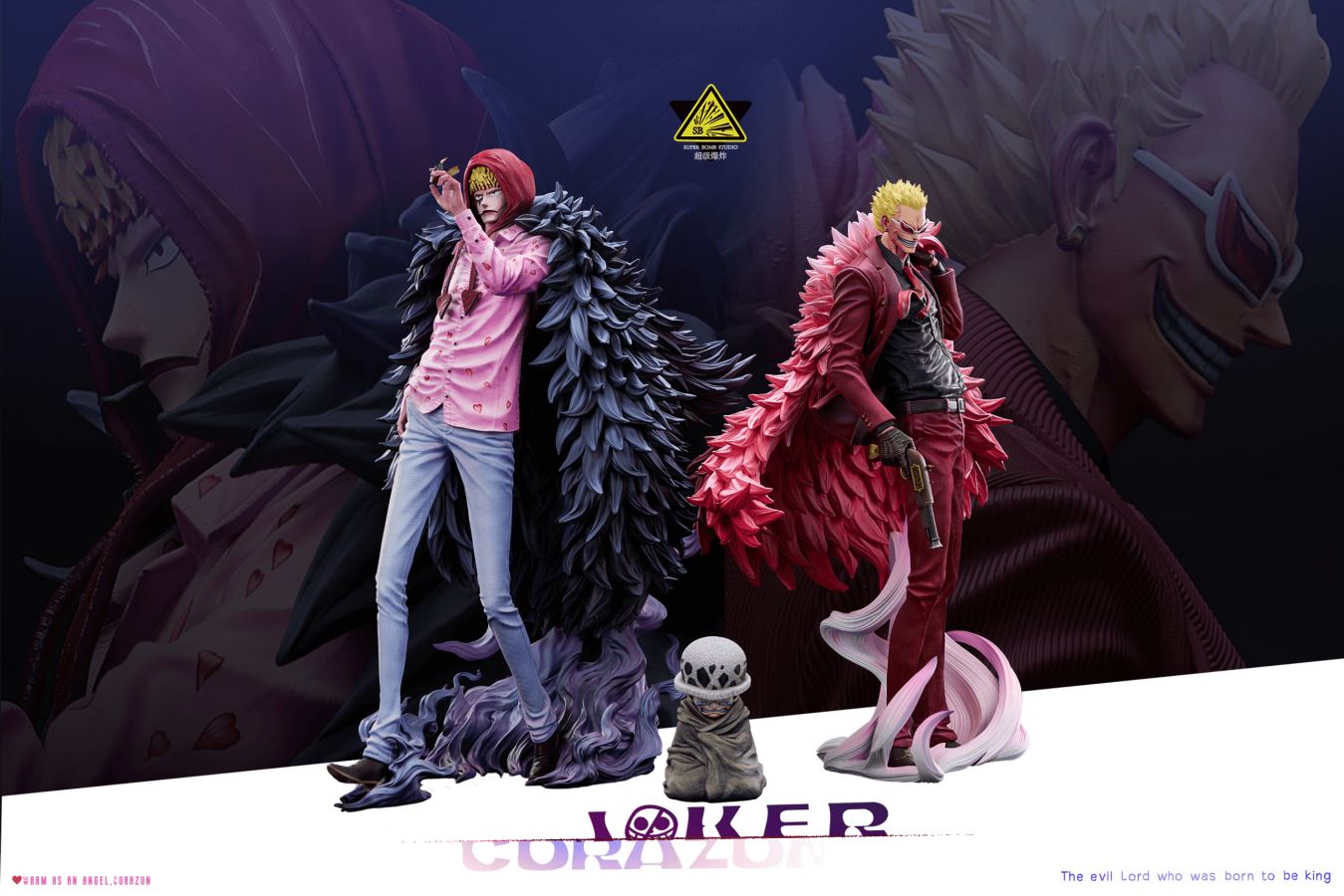 Corazon & Doflamingo & Child Trafalgar D. Water Law - One Piece