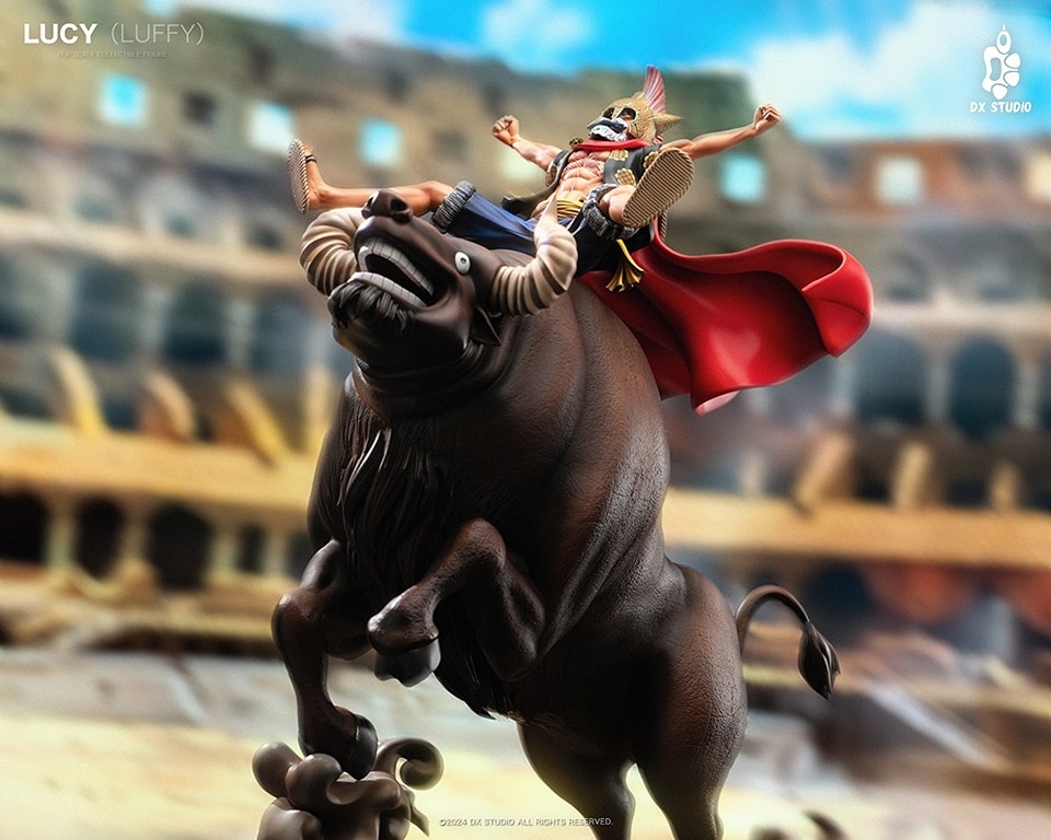 Lucy (Luffy) Riding a Bull - One Piece