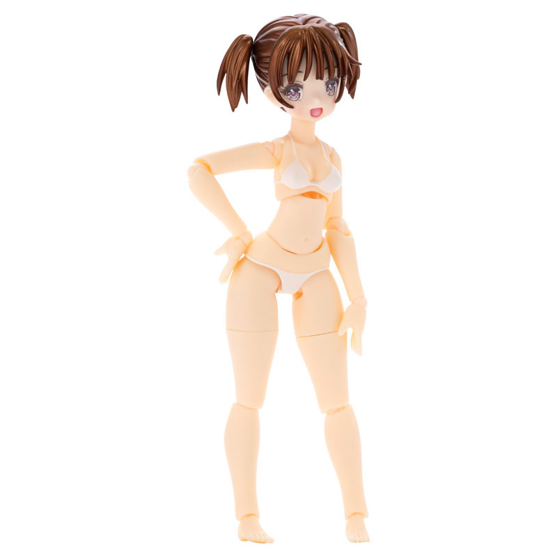 Bikini Mates Irumi Yoshino Brown Hair, White Bikini 1/12