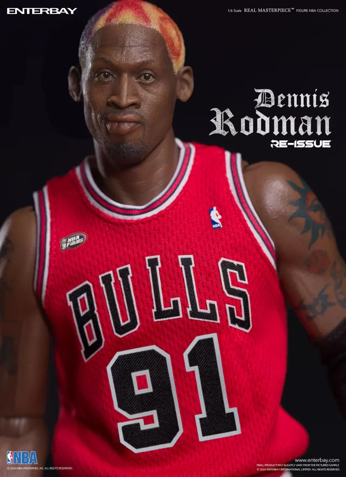 REAL MASTERPIECE NBA COLLECTION- DENNIS RODMAN ACTION FIGURE (LIMITED RETRO EDITION) 1/6