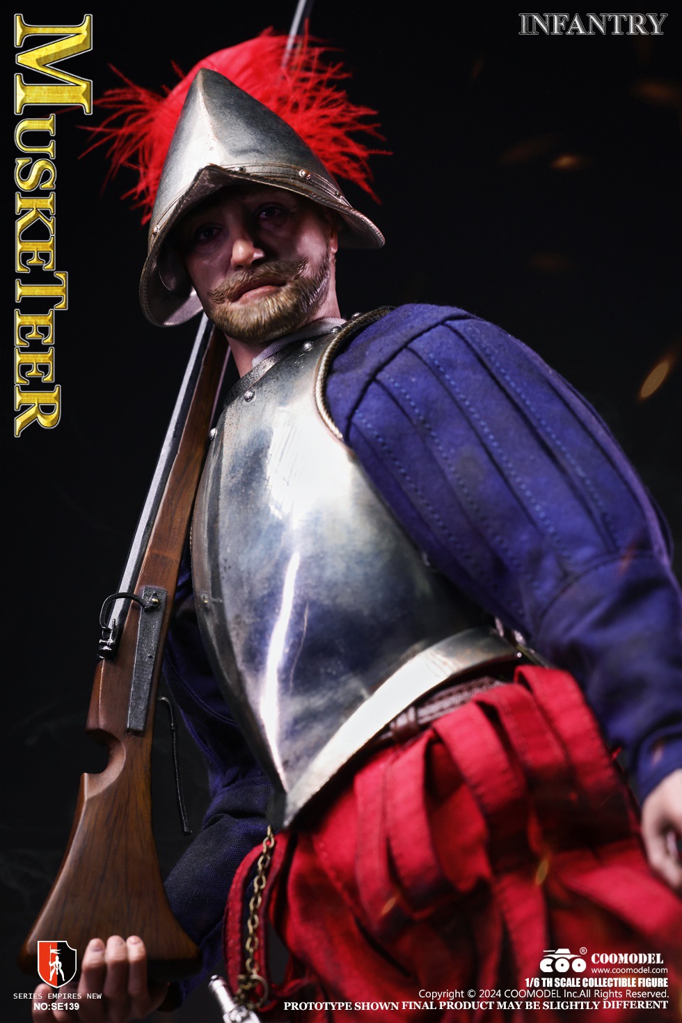 SERIES OF EMPIRES - SPANISH CONQUISTADOR MUSKETEER (NICKEL SILVER EDITION) 1/6