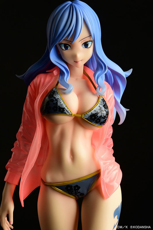FAIRY TAIL Juvia Lockser Gravure_Style Black Bikini!! Sheer Wet Shirt SP 1/6