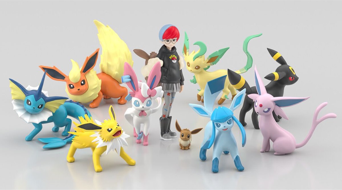 Pokemon Scale World Paludaea Area Eevee Evolution Set