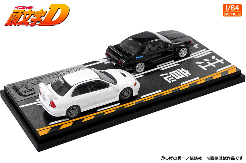 Initial D Set Vol.18 Takeshi Nakazato Skyline GT-R (BNR32) & Seiji Iwaki Lancer Evolution IV 1/64