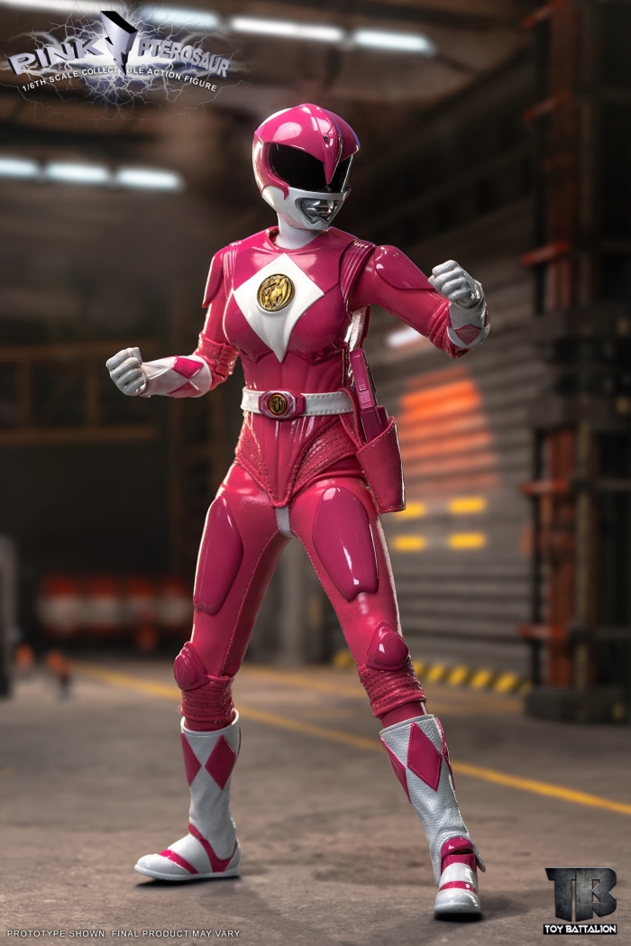 Yellow Sabretooth Tiger Warrior & Pink Pterosaur Warrior