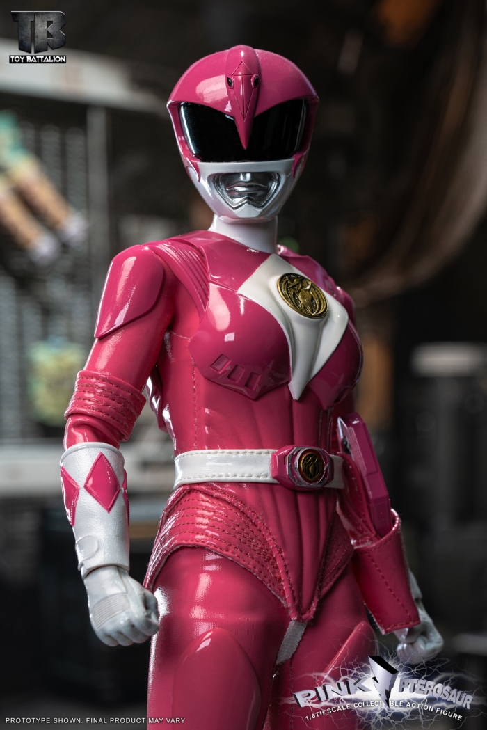 Yellow Sabretooth Tiger Warrior & Pink Pterosaur Warrior