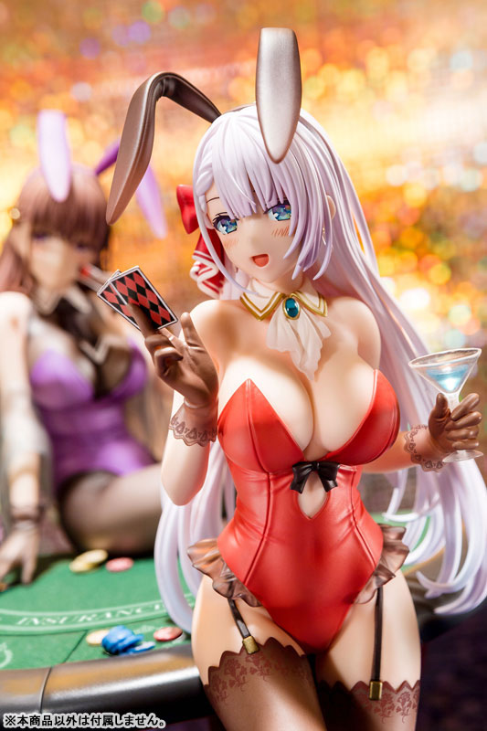 The Demon Sword Master of Excalibur Academy Riselia Ray Crystalia wearing crimson bunny costume with Nip Slip Gimmick System