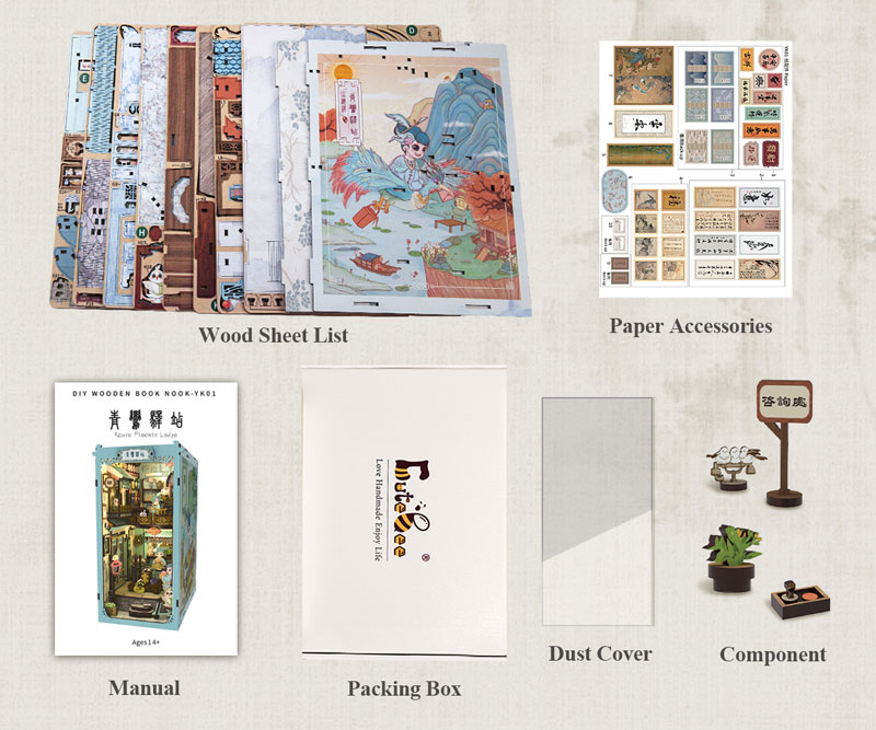 Miniature Dollhouse Azure Phoenix Lodge Wooden DIY Kit