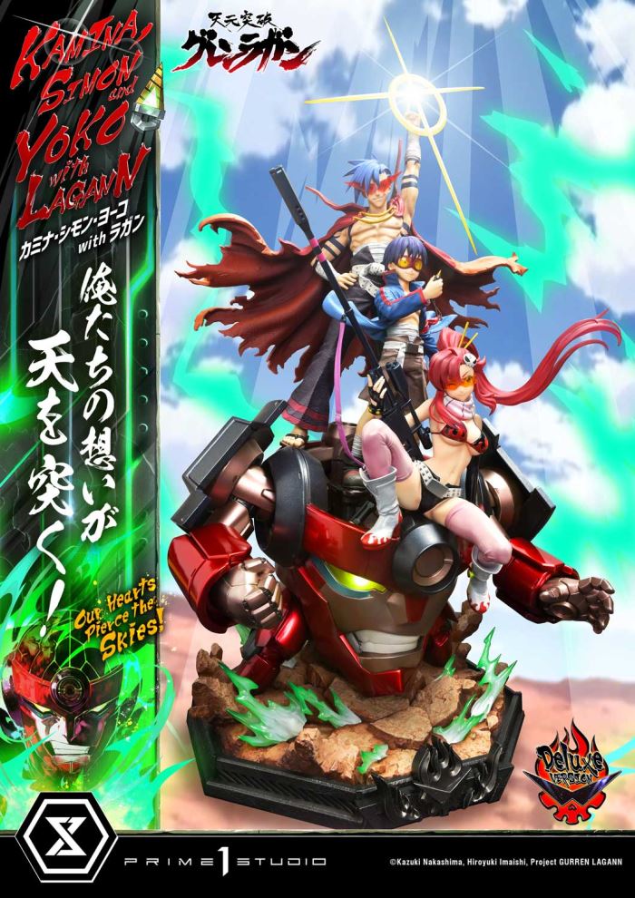 Kamina, Simon & Yoko with Lagann Our hearts pierce the skies! - Tengen Toppa Gurren Lagann DX Ver