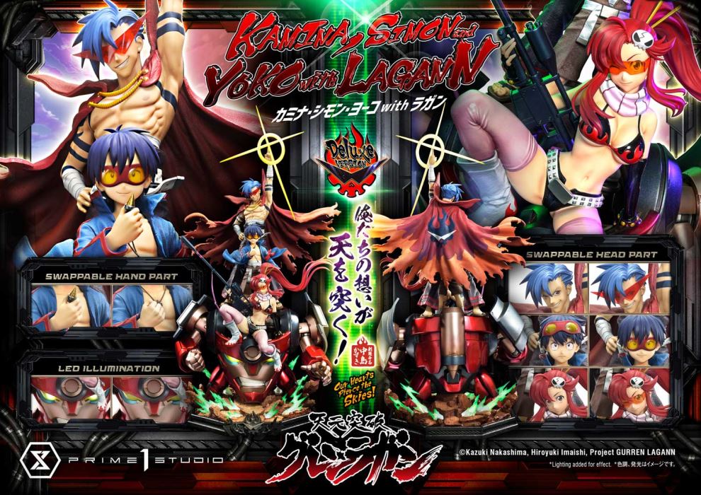 Kamina, Simon & Yoko with Lagann Our hearts pierce the skies! - Tengen Toppa Gurren Lagann DX Ver