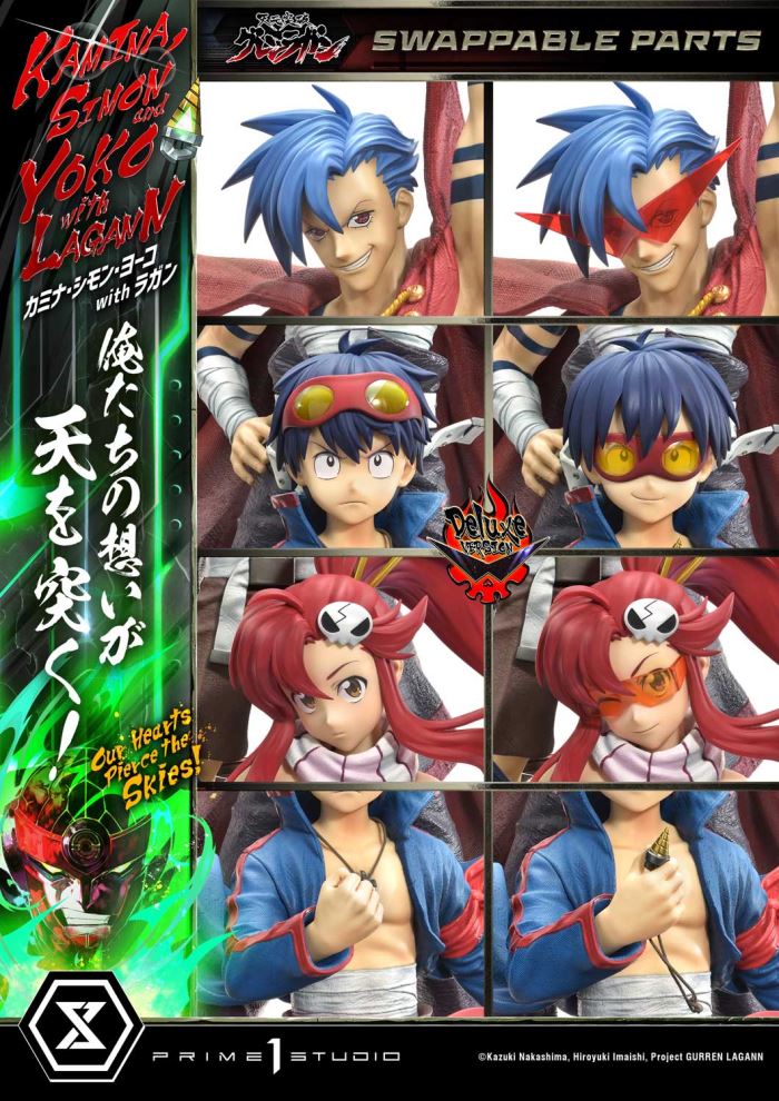 Kamina, Simon & Yoko with Lagann Our hearts pierce the skies! - Tengen Toppa Gurren Lagann DX Ver