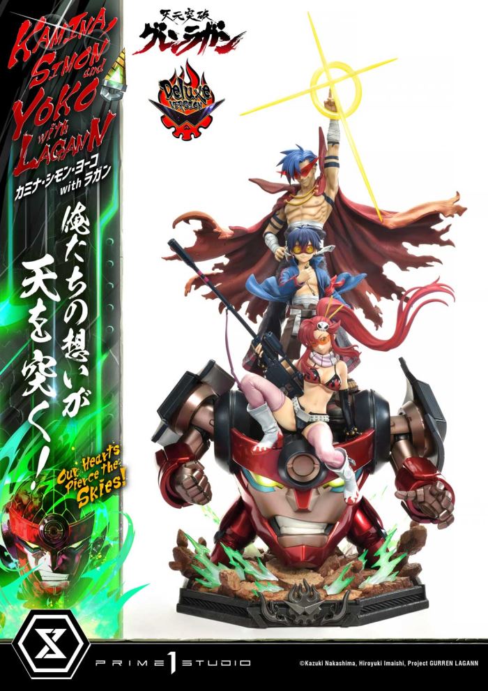Kamina, Simon & Yoko with Lagann Our hearts pierce the skies! - Tengen Toppa Gurren Lagann DX Ver