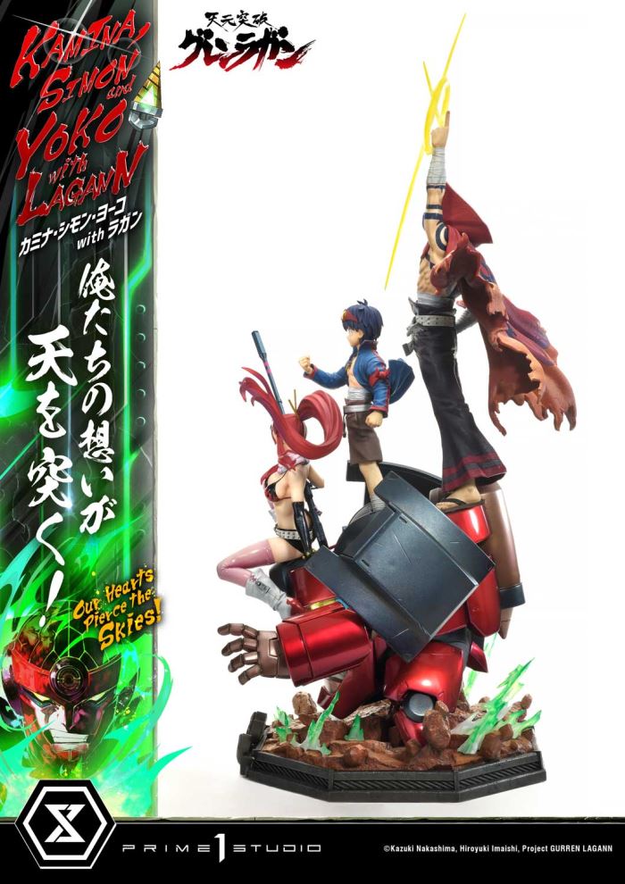 Kamina, Simon & Yoko with Lagann Our hearts pierce the skies! - Tengen Toppa Gurren Lagann DX Ver