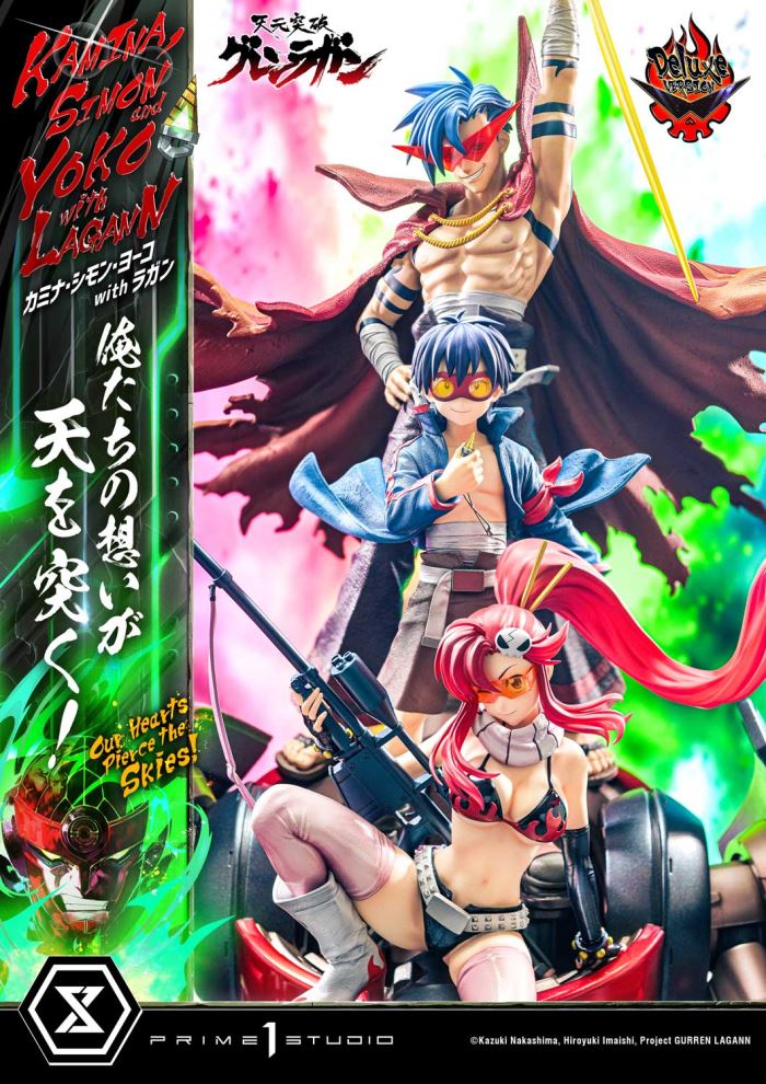 Kamina, Simon & Yoko with Lagann Our hearts pierce the skies! - Tengen Toppa Gurren Lagann DX Ver
