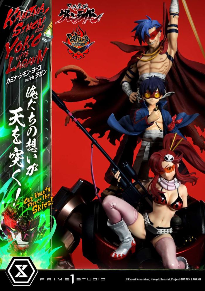 Kamina, Simon & Yoko with Lagann Our hearts pierce the skies! - Tengen Toppa Gurren Lagann DX Ver