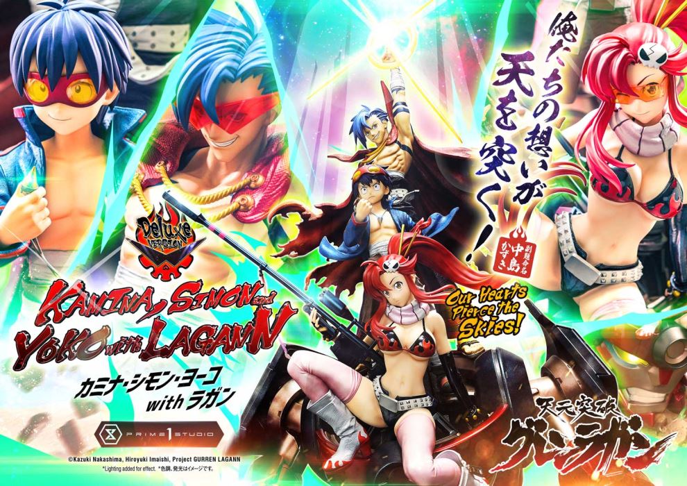 Kamina, Simon & Yoko with Lagann Our hearts pierce the skies! - Tengen Toppa Gurren Lagann DX Ver