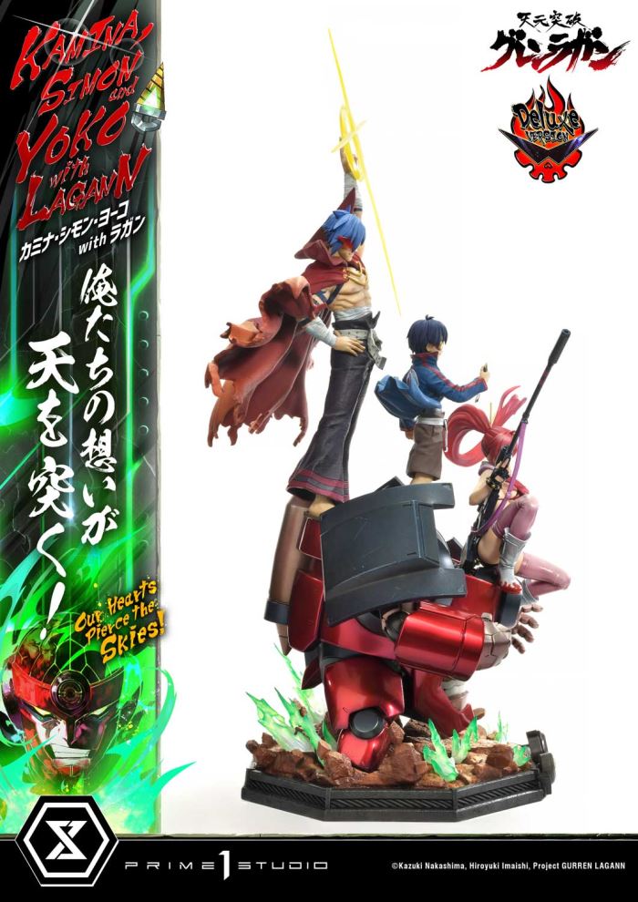 Kamina, Simon & Yoko with Lagann Our hearts pierce the skies! - Tengen Toppa Gurren Lagann DX Ver