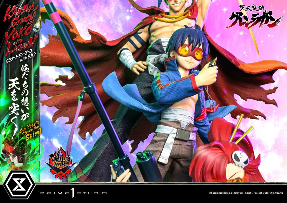 Kamina, Simon & Yoko with Lagann Our hearts pierce the skies! - Tengen Toppa Gurren Lagann DX Ver