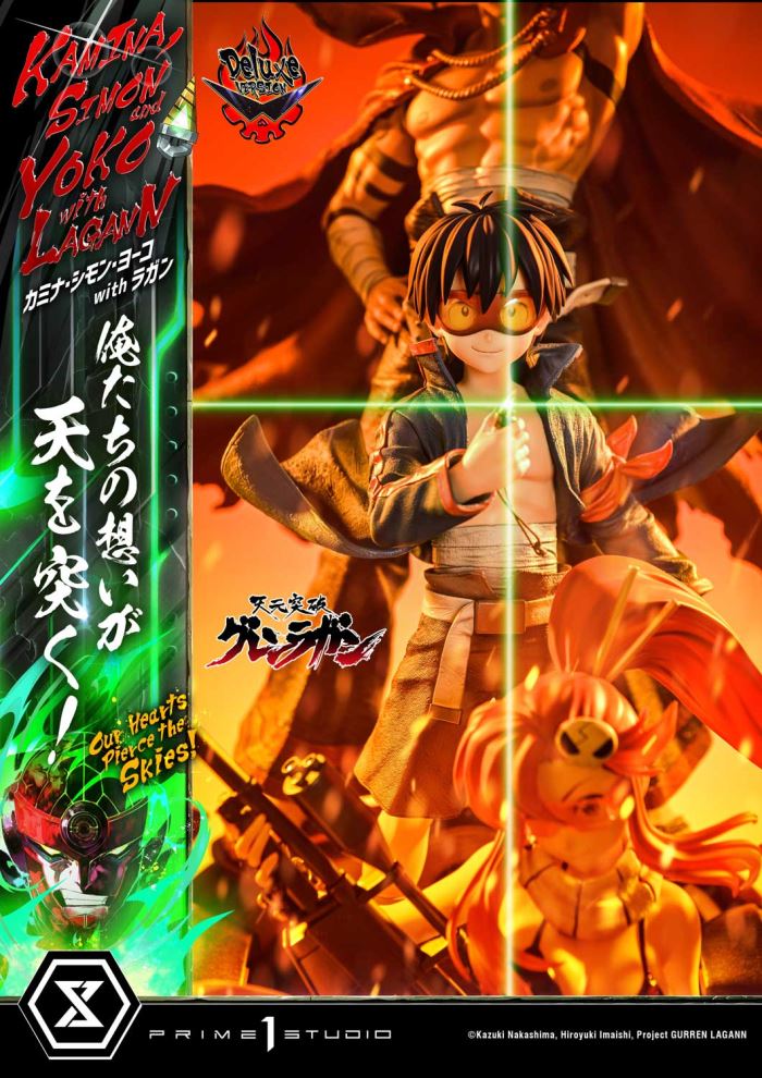 Kamina, Simon & Yoko with Lagann Our hearts pierce the skies! - Tengen Toppa Gurren Lagann DX Ver