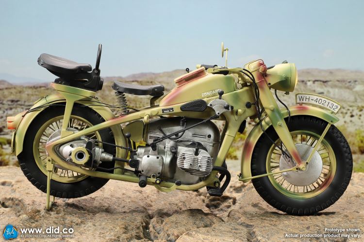 WWII German Zundaper KS750 motorcycle 1/6