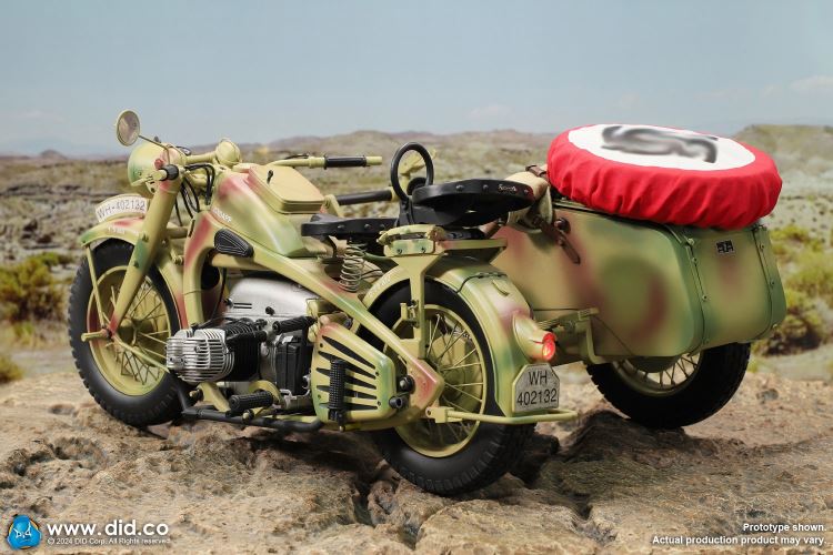 WWII German Zundaper KS750 motorcycle 1/6