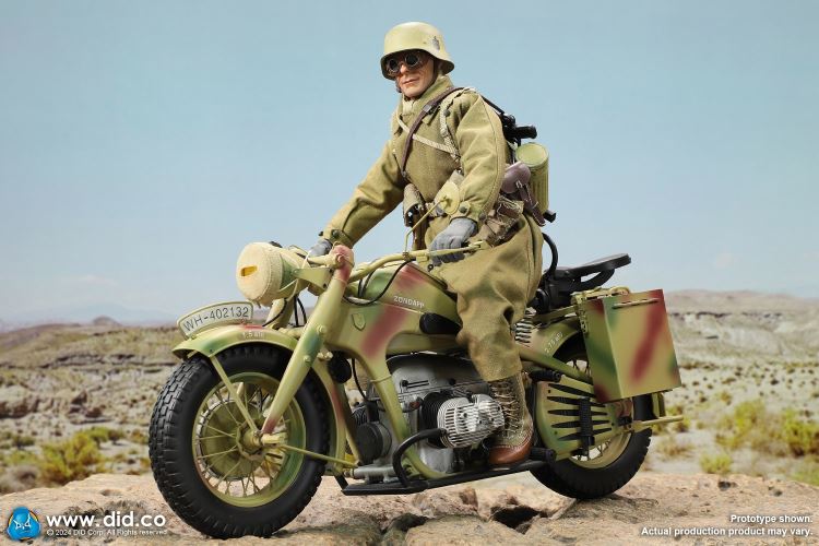 WWII German Zundaper KS750 motorcycle 1/6