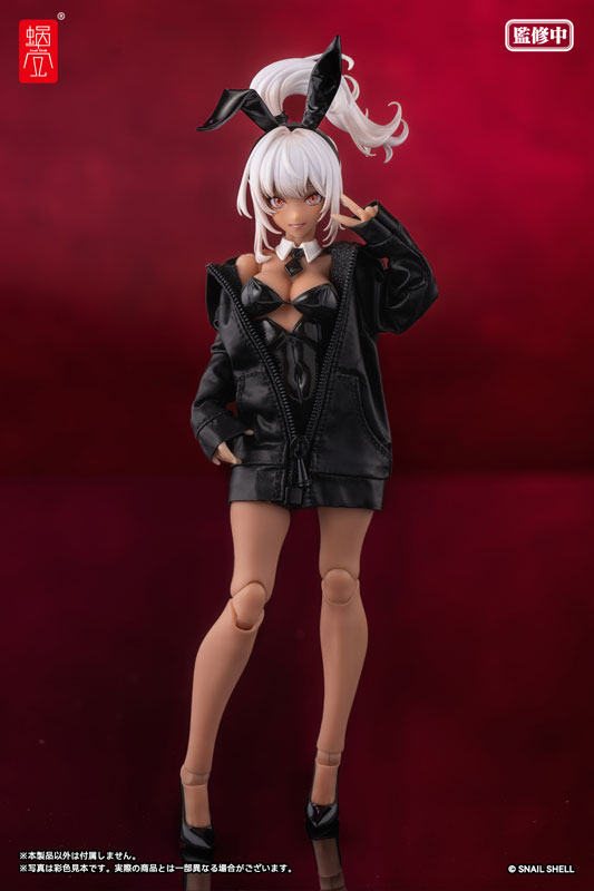 G.N.PROJECT Option Costume Sune-chan Hoodie (Matte Black Ver.) (DOLL ACCESSORY)