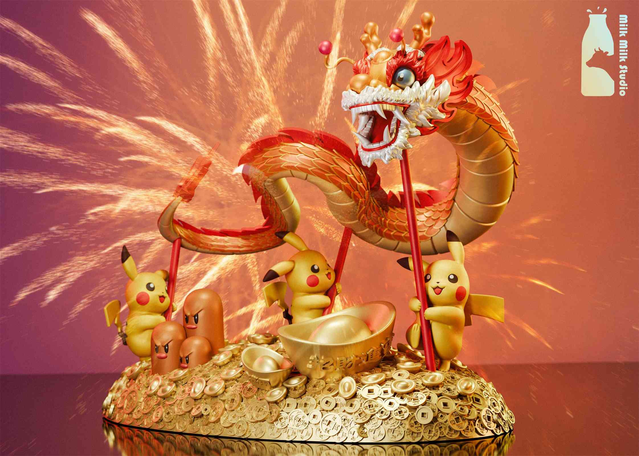 Brilliant Golden Light Dragon Dance Ver. Pikachu - Pokemon