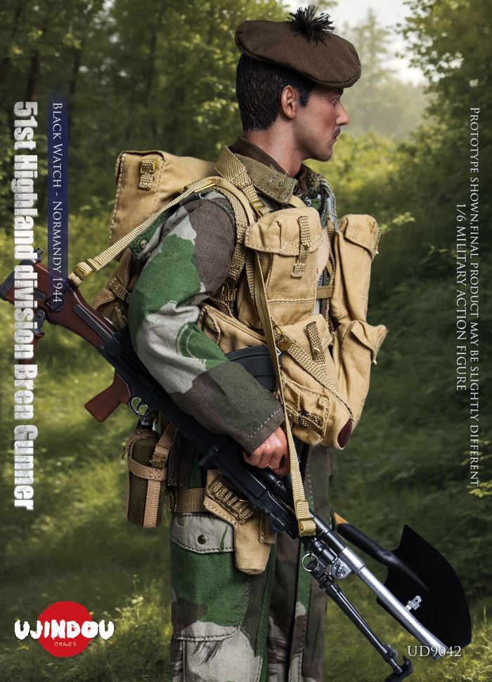 WWII British Army 51st Highland Division Bren Machine Gunner - Normandy 1944 1/6