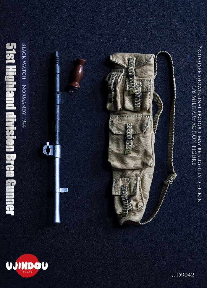 WWII British Army 51st Highland Division Bren Machine Gunner - Normandy 1944 1/6