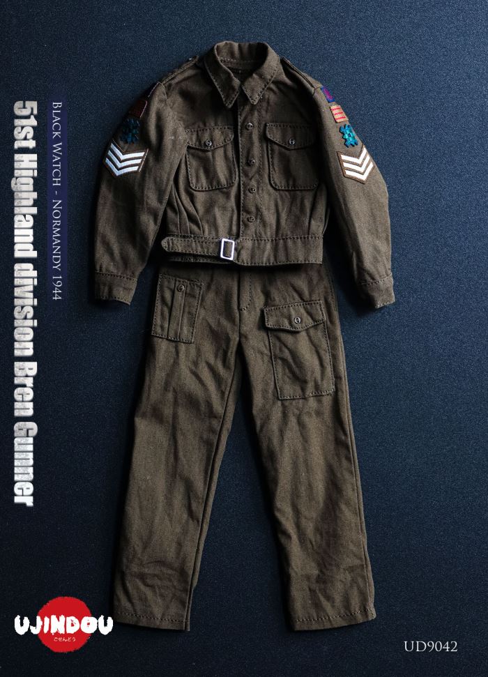 WWII British Army 51st Highland Division Bren Machine Gunner - Normandy 1944 1/6