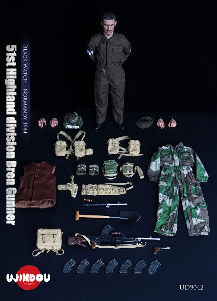 WWII British Army 51st Highland Division Bren Machine Gunner - Normandy 1944 1/6