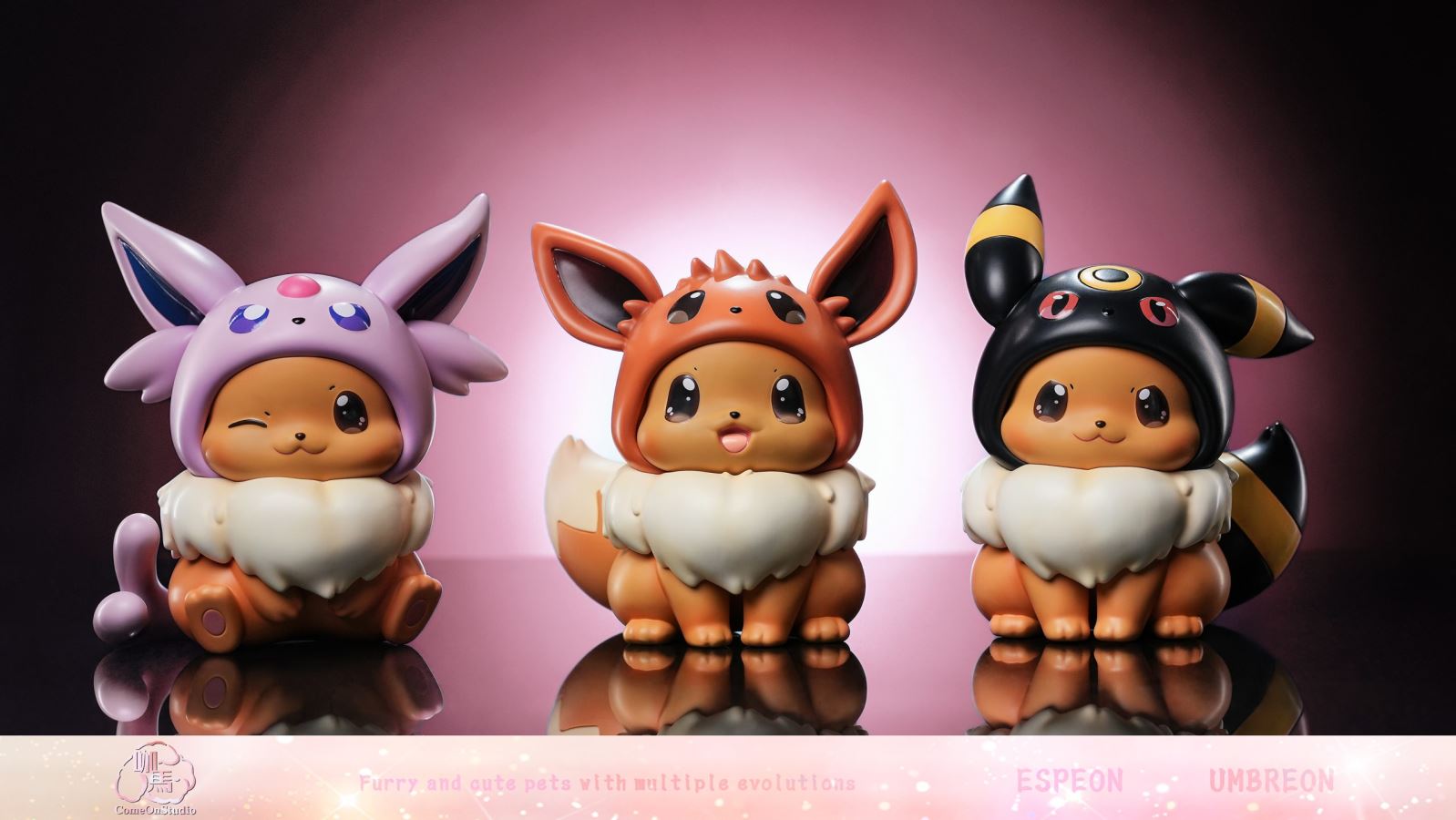 Chibi Eevee Dress Up Espeon & Umbreon - Pokemon