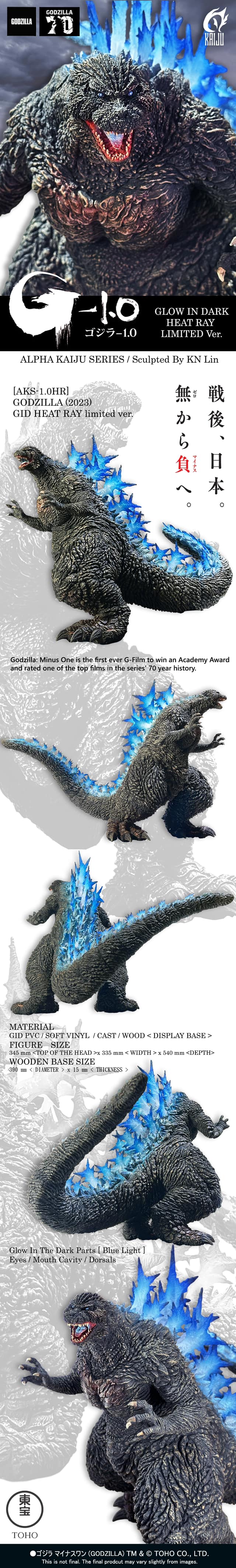 Alpha Kaiju Series Godzilla 2023 GID Heat Ray Version