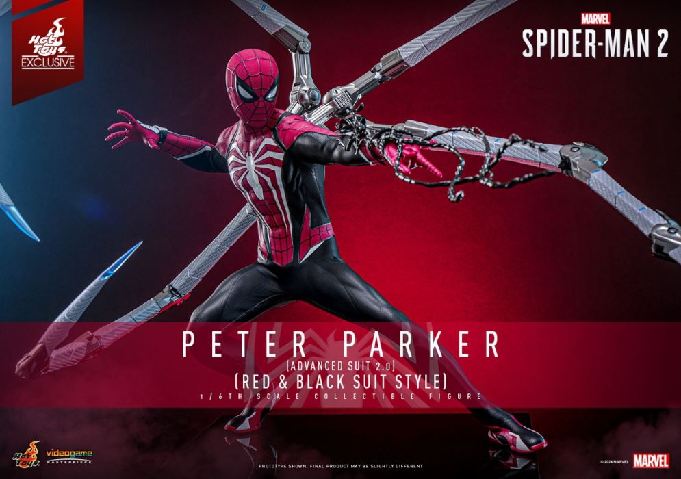 Marvel Spider-Man 2 Peter Parker (Advanced Suit 2.0 Red and Black Edition) 1/6
