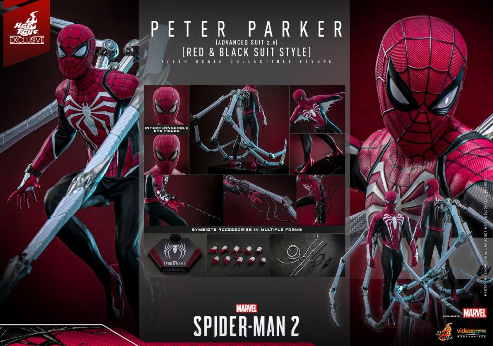Marvel Spider-Man 2 Peter Parker (Advanced Suit 2.0 Red and Black Edition) 1/6