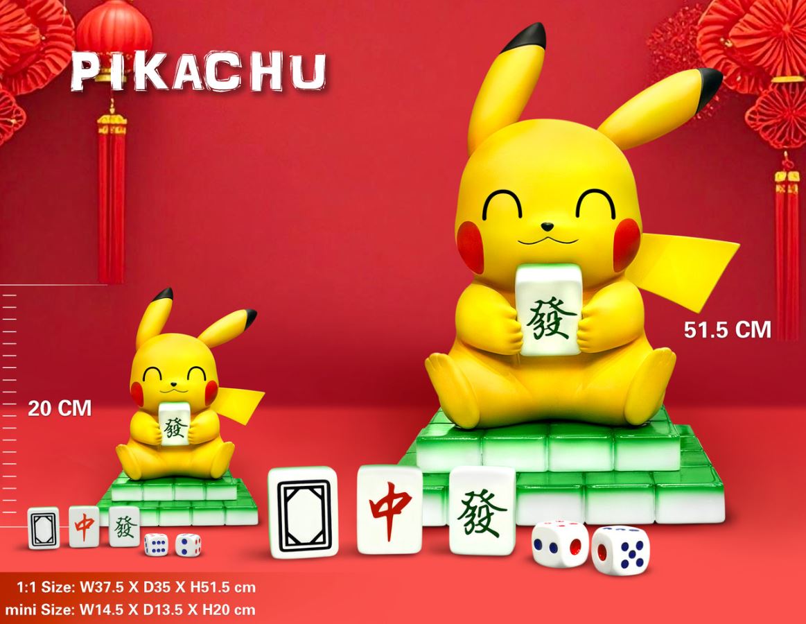 Pikachu playing Mahjong