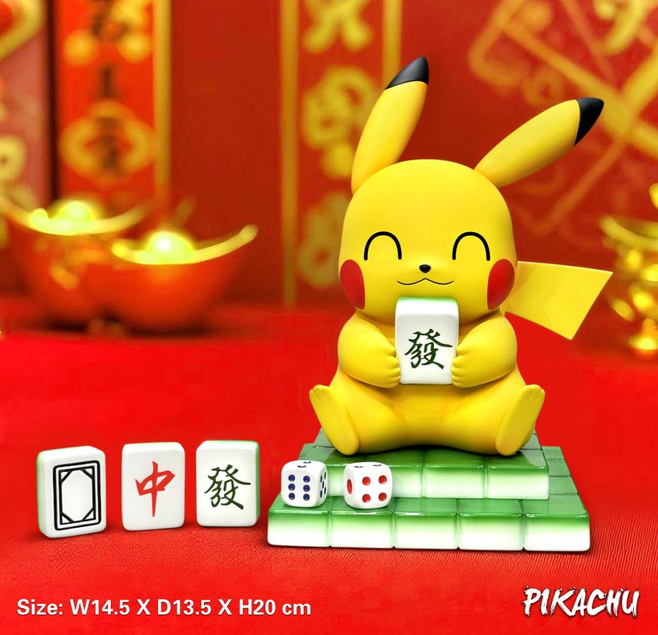 Pikachu playing Mahjong