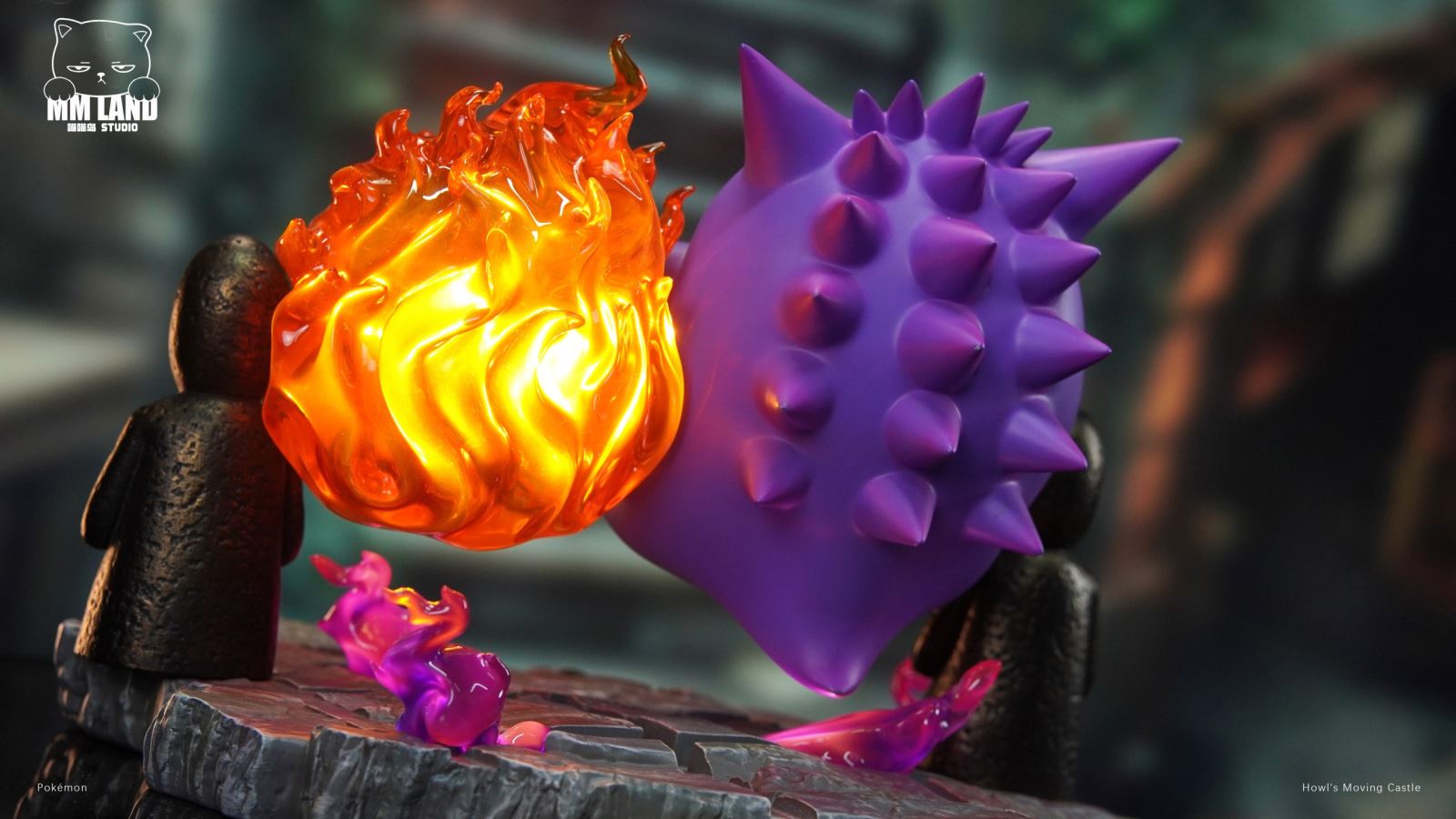 Gengar with Calcifer - Pokemon